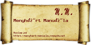 Menyhért Manuéla névjegykártya